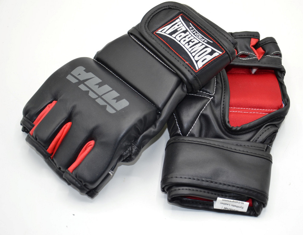 Рукавиці для MMA PowerPlay 3053 Чорно-Червоні S/M Каменское - изображение 9