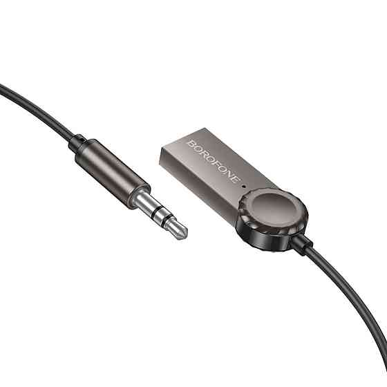 Bluetooth бездротовий ресивер BOROFONE BC56 Peaceful car AUX BT receiver with cable Metal Gray 6941991113031 Одеса