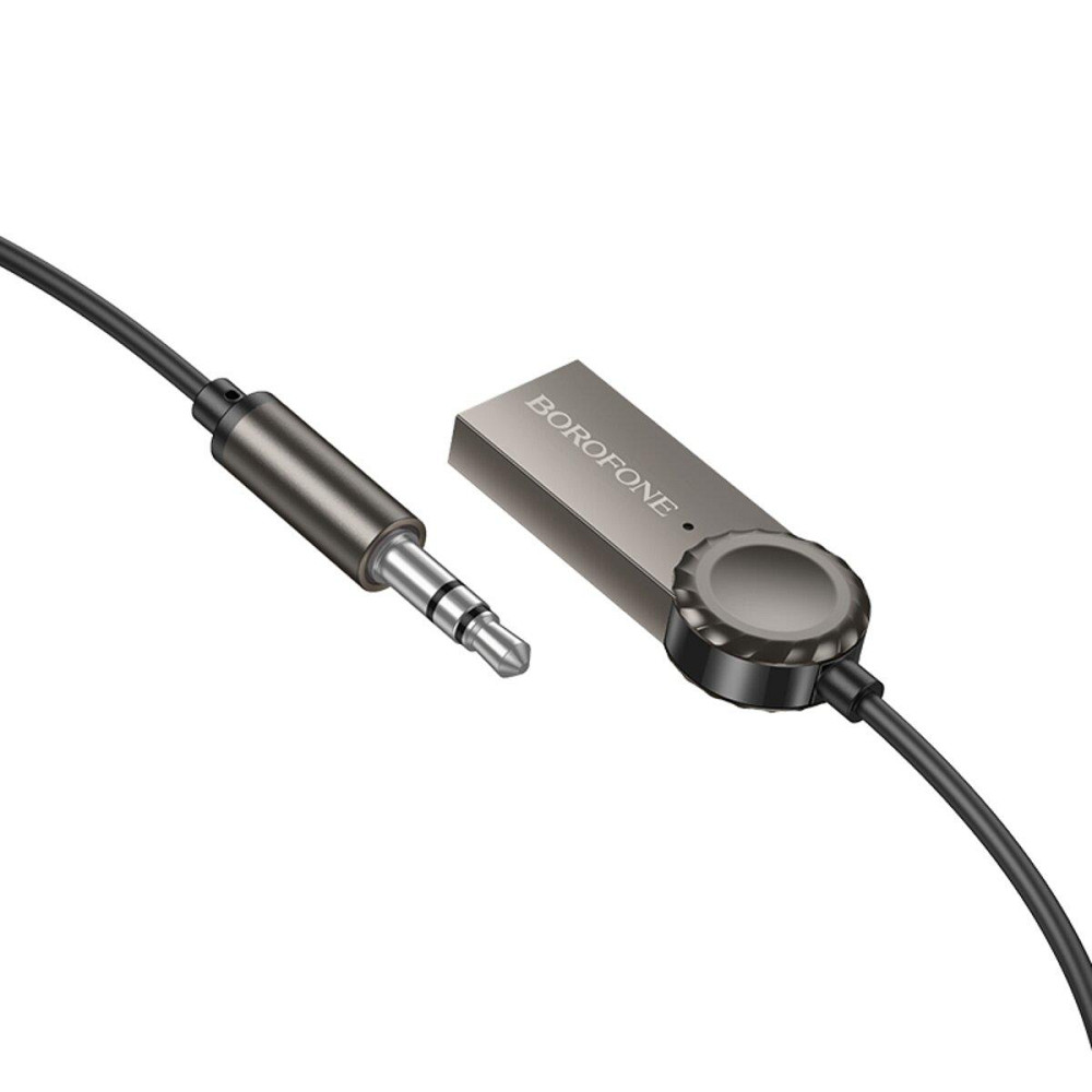 Bluetooth бездротовий ресивер BOROFONE BC56 Peaceful car AUX BT receiver with cable Metal Gray 6941991113031 Одеса - фото 3