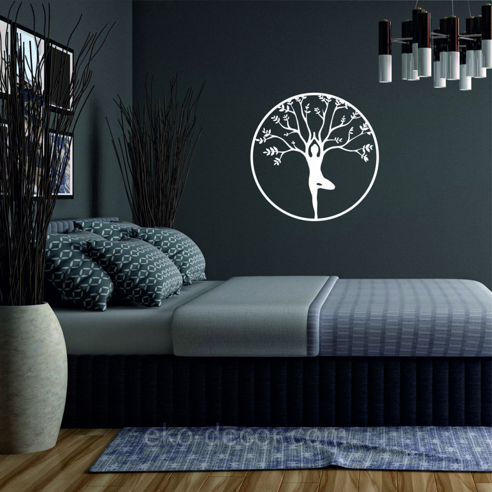 Декоративне настінне 3D Панно «ЙОГА» Декор на стіну з об'ємом 50*50 см, Білий Київ - фото 3