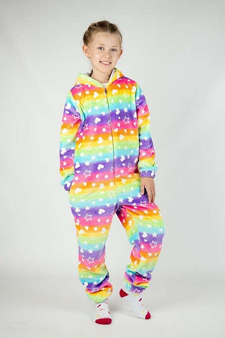 Кігурумі дитячий і підлітковий, "Єдиноріг- райдужний", дитяча піжама топ 152 Крохатушка одяг Київ - фото 1