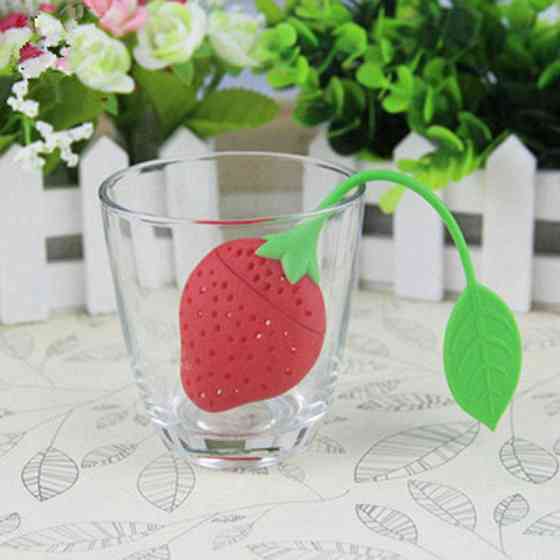 Ситечко для чаю полуничка 195 мм червоний Київ