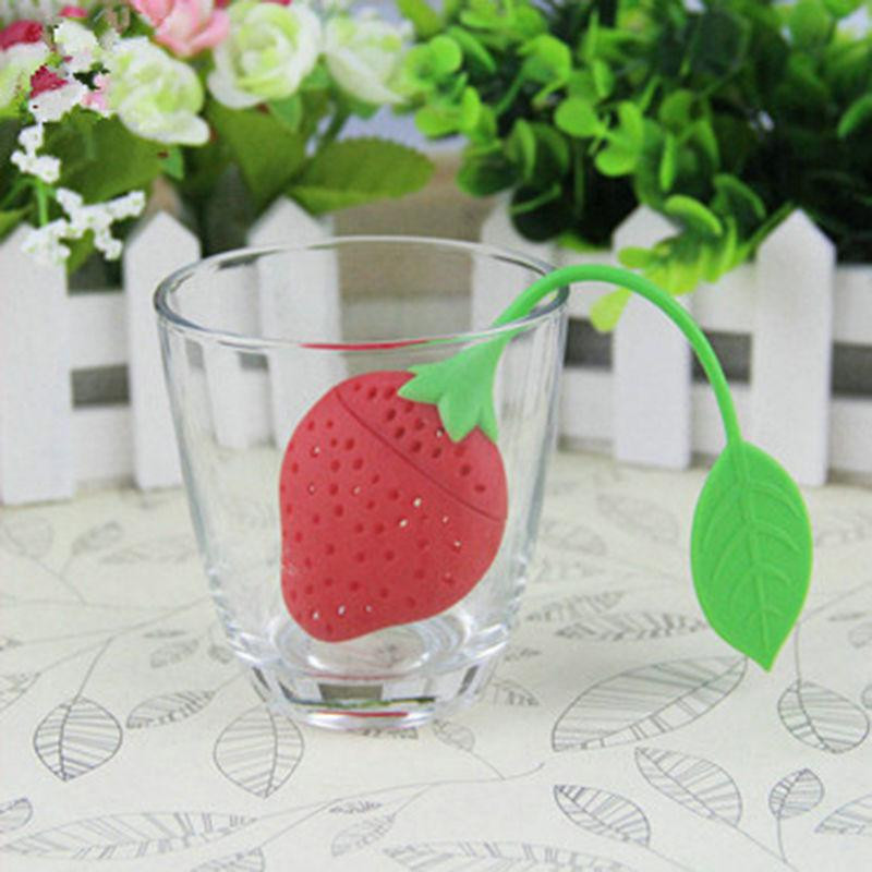 Ситечко для чаю полуничка 195 мм червоний Київ - фото 1