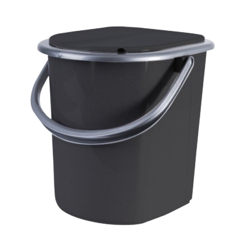 Відро-туалет 22л пластик граніт/сірий Алеана Житомир - изображение 1