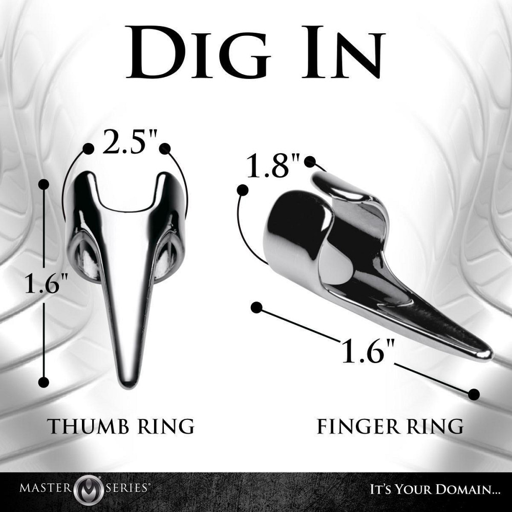 Набор колец с когтями Master Series Five-Piece Sensation Claw Rings - Silver Sex Aura Киев - изображение 6
