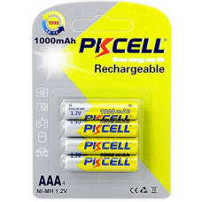 Аккумулятор PKCELL 1.2V AAA 1000mAh NiMH Rechargeable Battery, 4 штуки в блистере цена за блистер Полтава
