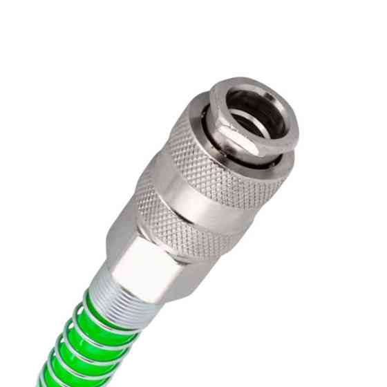 Шланг спіральний ПОВІТРЯНИЙ поліуретан 12х8,0 мм (зелен.) зі швидкозніманням 10м Rock FORCE Мукачево