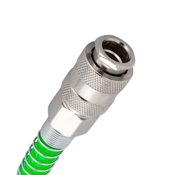 Шланг спіральний ПОВІТРЯНИЙ поліуретан 12х8,0 мм (зелен.) зі швидкозніманням 10м Rock FORCE Мукачево - фото 3