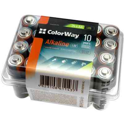 Батарейка ColorWay AA LR6 Alkaline Power (щелочные) * 24 plastic box (CW-BALR06-24PB) Винница
