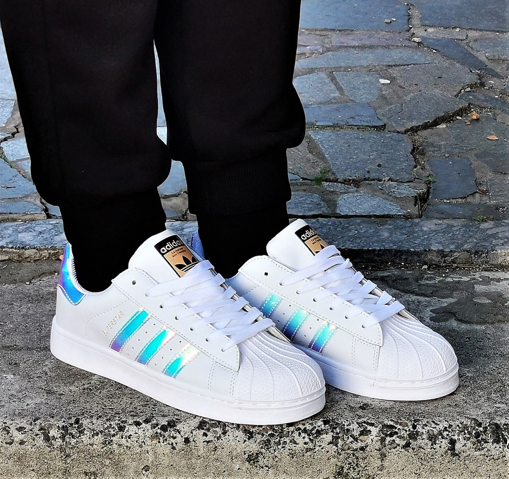 Кросівки Adidas Superstar Білі Адідас Суперстар Шкіряні (розміри: 36,37,38,39,40) — 29-1 Відео Огляд Дніпро - фото 8