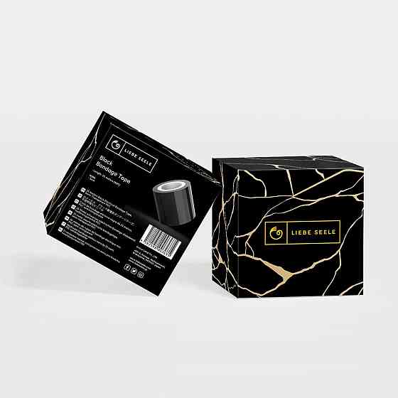 Скотч для бондажу Liebe Seele Bondage Tape Black 25 м, не липне до шкіри та волосся, без слідів Sex Aura Київ