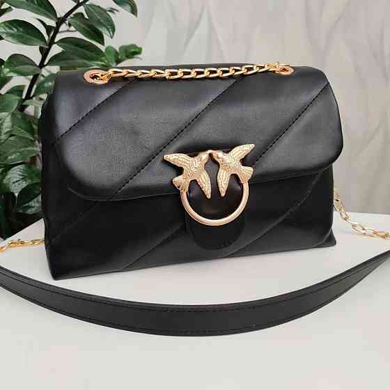 Брендовая женская сумка. Женская черная сумка маленькая через плечо. 873 Киев