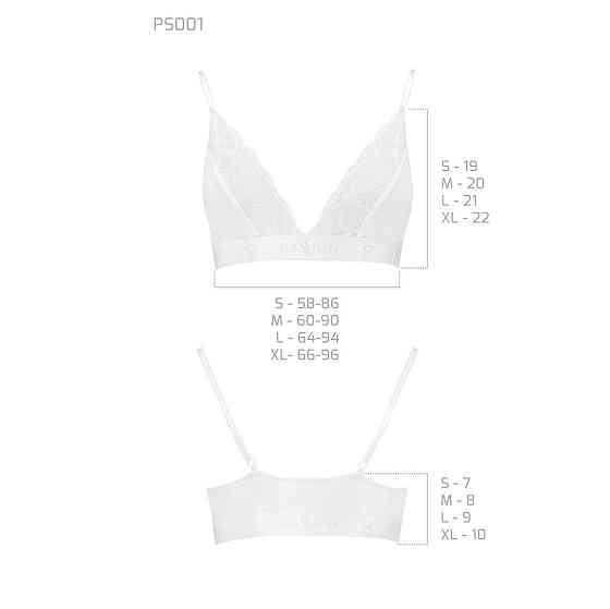 Еластичний топ з мереживом Passion PS001 TOP S, white Sex Aura Київ
