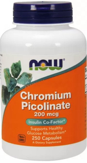Хром піколінат NOW Chromium Picolinate 200 mcg - 250 caps Київ - фото 1