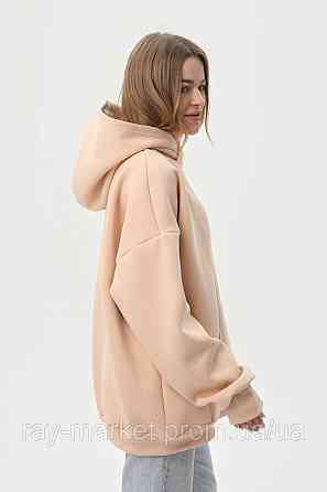 Худи оверсайз женское утепленное RAY OVERSIZE бежевое (U0404W-Cream) Киев