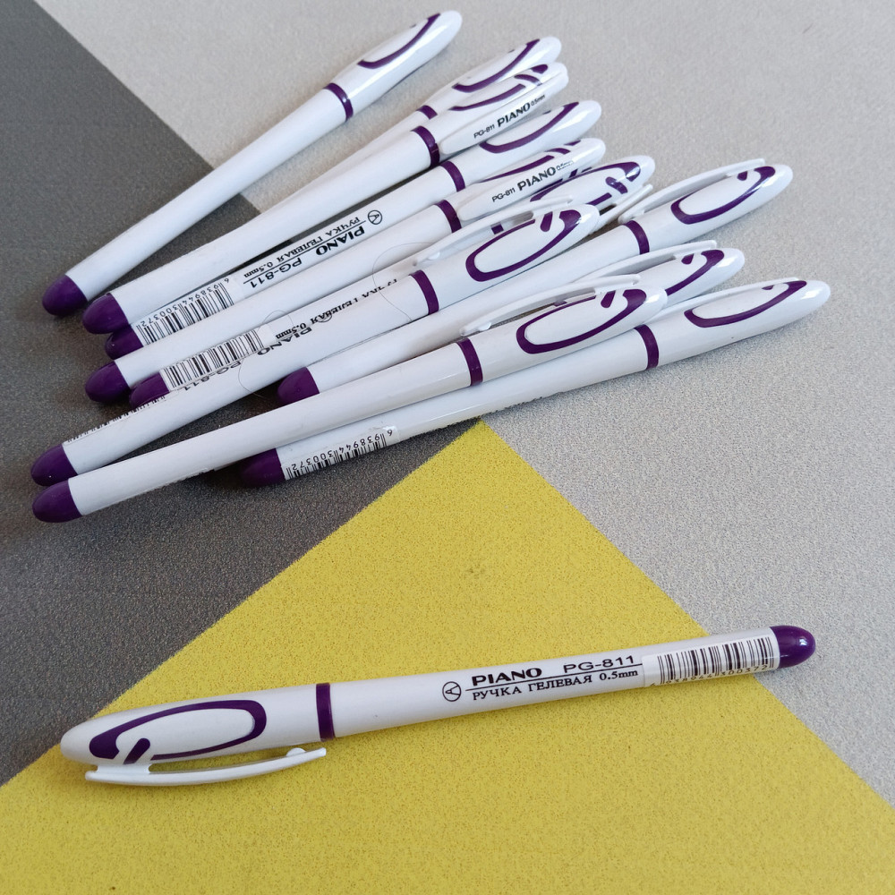 Ручка гелевая Piano фиолетовая Киев - изображение 2