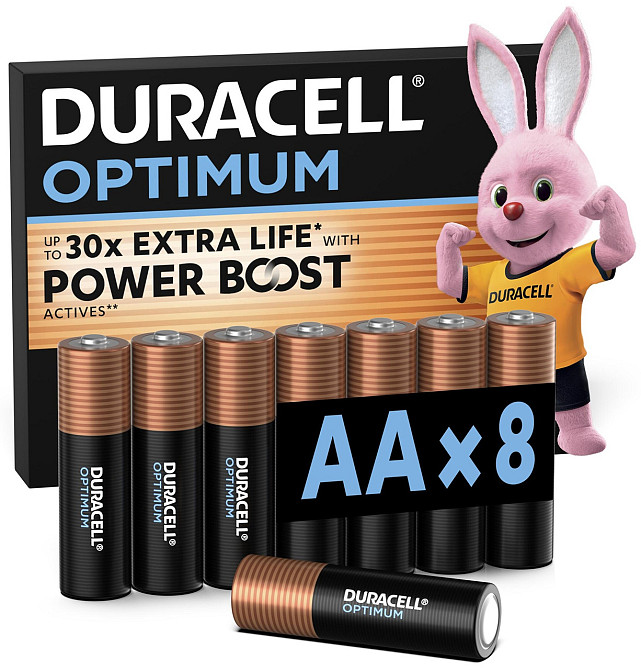 Лужні батарейки Duracell LR06 KPD 08*10 Optimum уп. 1x8 шт. (6835425) Київ - фото 1