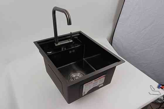 PLATINUM Кухонна мийка CM 40*50 прихована PVD чорна Platinum Handmade Киев