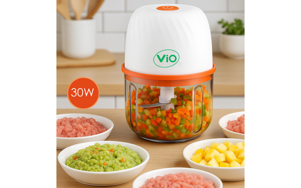 Акумуляторний USB-подрібнювач продуктів, білий ViO K021, 250 мл, 30 W Київ - фото 3