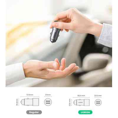 Зарядний пристрій Ugreen USB-A Dual 24W QC Grey (CD130) (50592) Вінниця