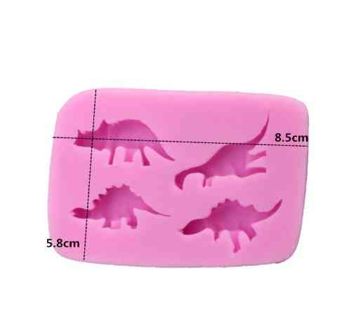 Молд силиконовый Динозавры 58 на 85 мм розовый Киев