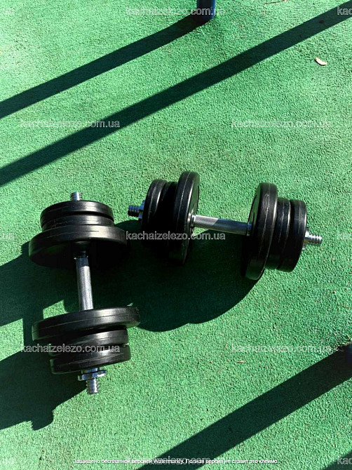 Гантелі набірні 2 по 13 кг з ABS покриттям хром грифи Гантелі, гирі, штанги і диски бітумні Київ - фото 5