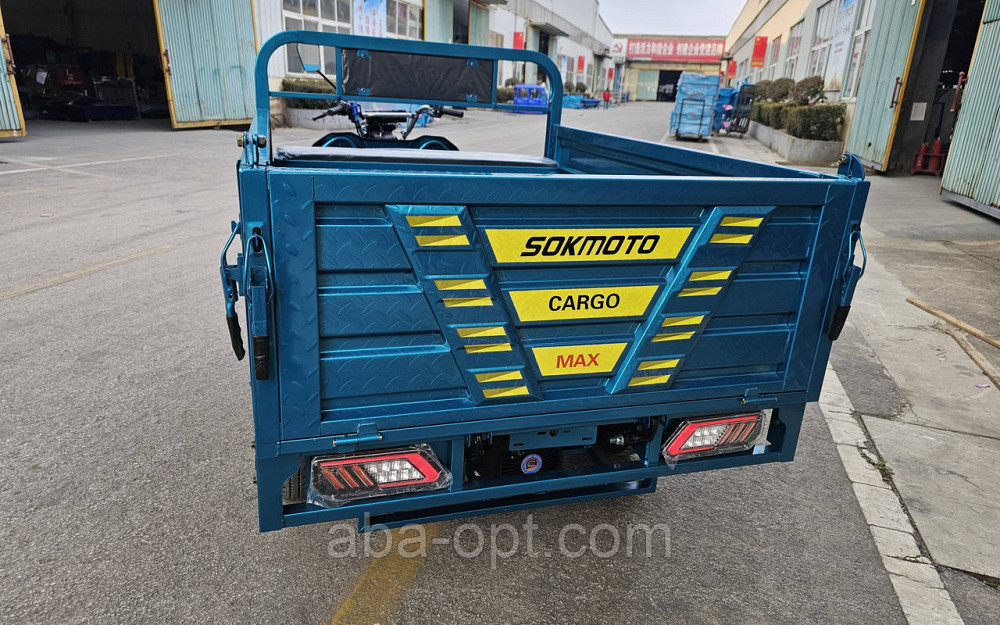 Електричний трицикл вантажний-гібридний кузов 1,8 м SOK CARGO MAX 2500W-72V-58,5Ah ГІБРІД шини Одеса - фото 4