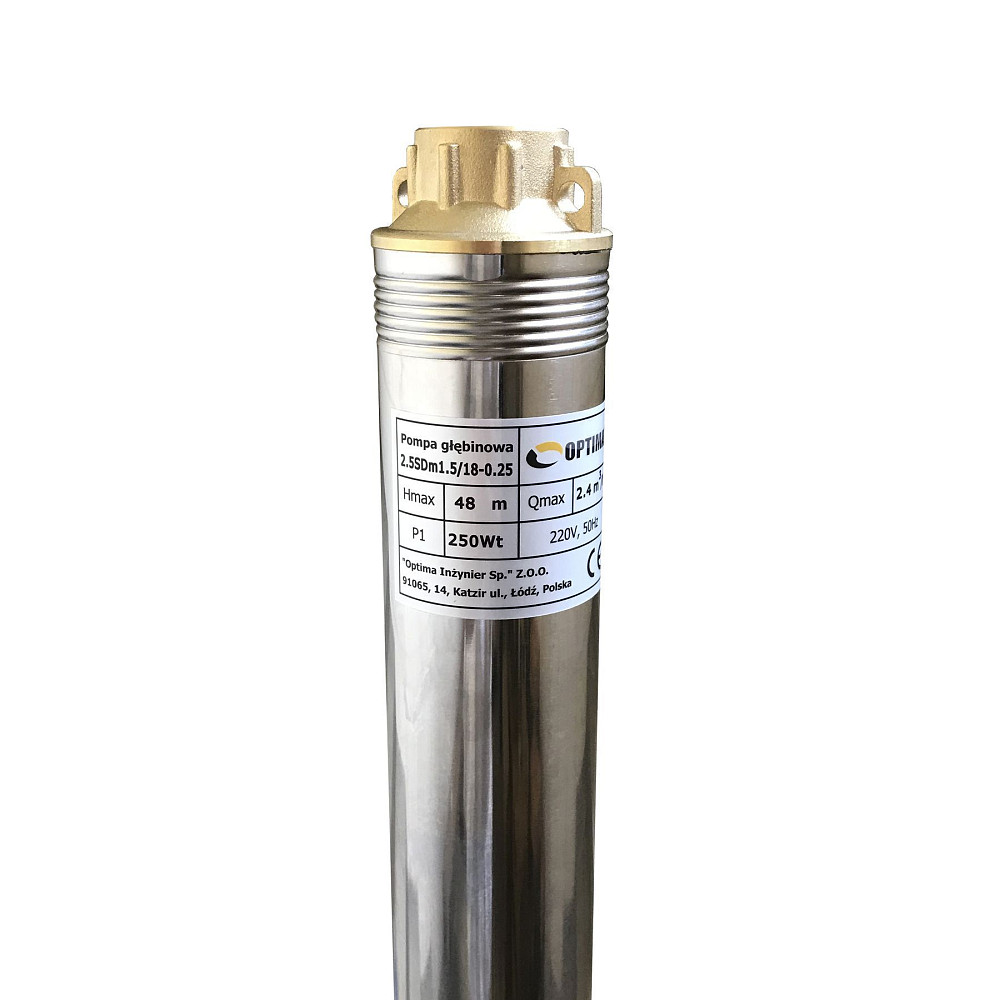 Насос свердловинний з підв, стійк, до піску 2,5″ OPTIMA 2,5SDm1,5/18 0,25 кВт 48м + пульт+кабель 15м Тернопіль - фото 2