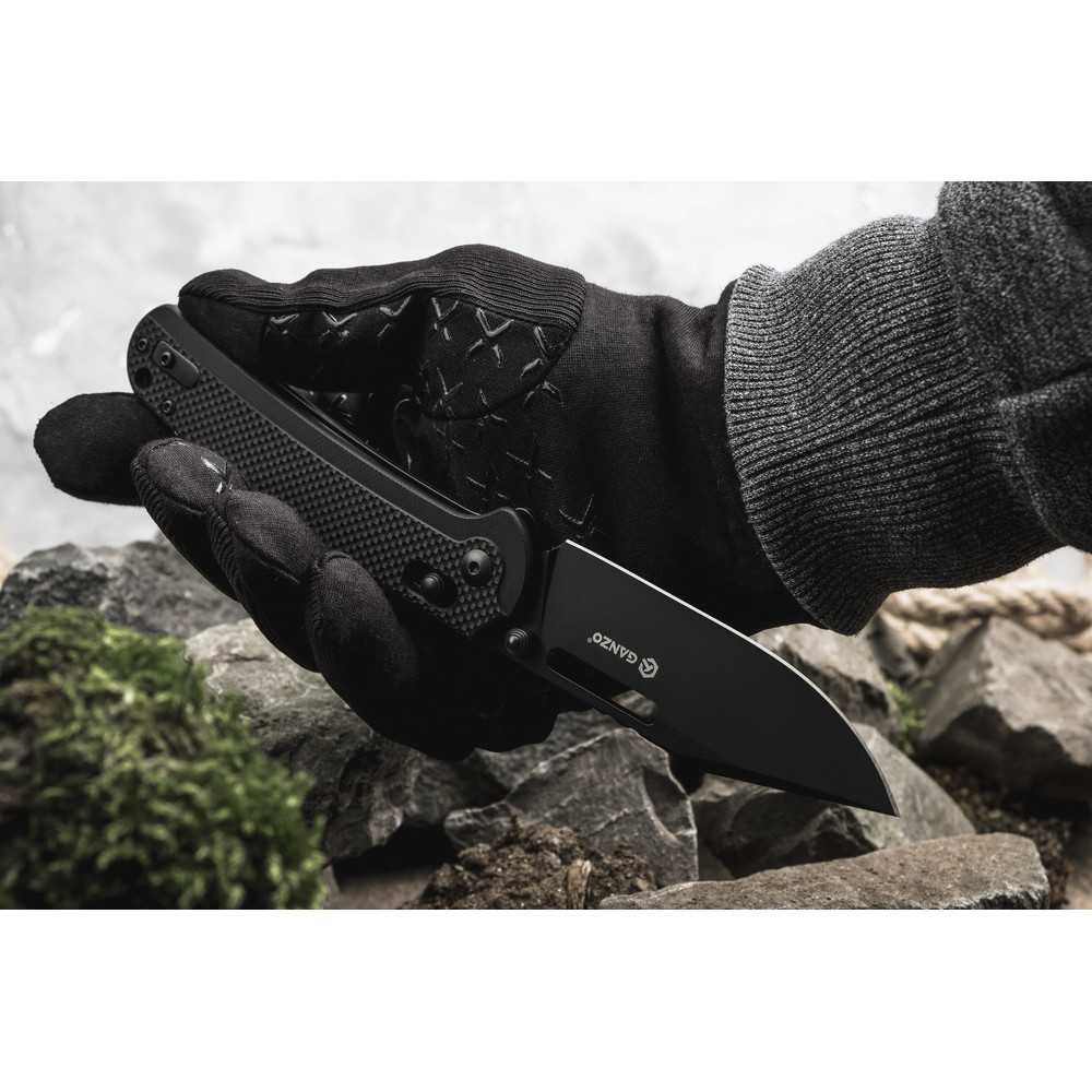 Нiж складаний Ganzo G768PT-BK чорний клинок Київ - фото 16