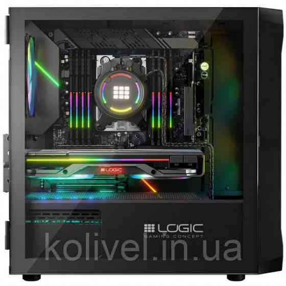 Корпус LogicConcept PORTOS MESH+GLASS ARGB fans 3x120mm BLACK без БЖ mATX (AM-PORTOS-10-0000000-0002) Киев