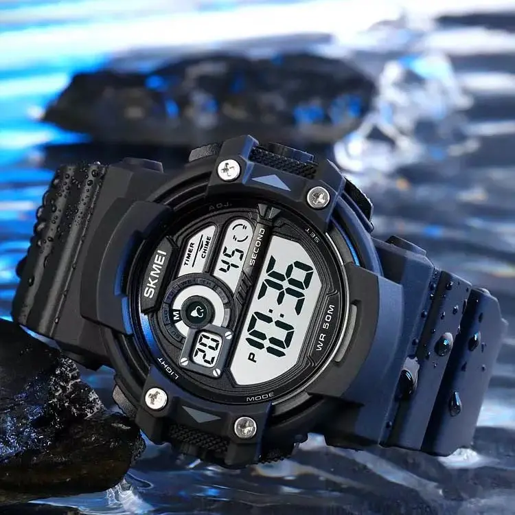 Чоловічий спортивний наручний годинник Skmei 1778 (Чорний з білим циферблатом) Вінниця - фото 4