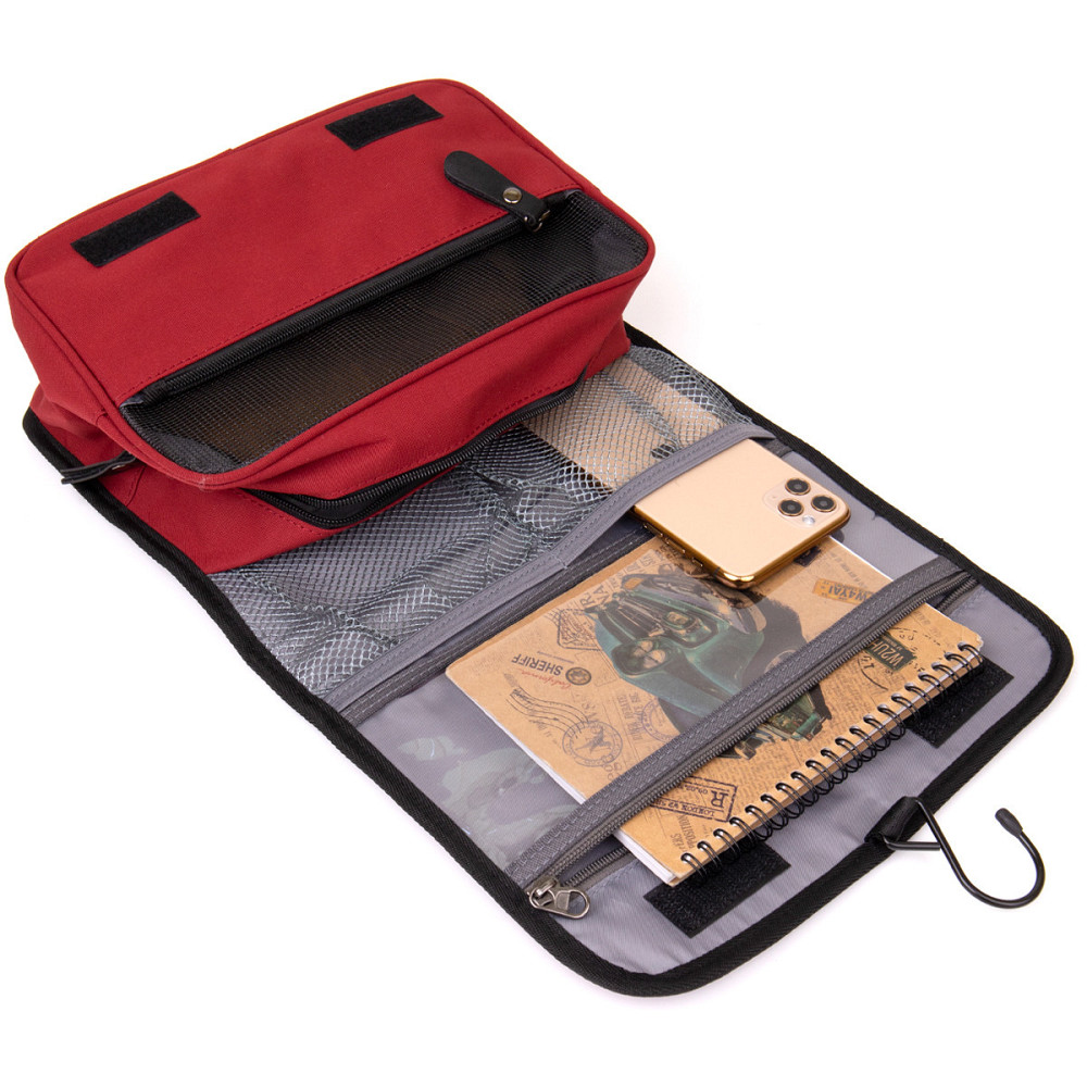 Текстильна сумка-органайзер в подорож Vintage 20658 Малинова Київ - фото 8