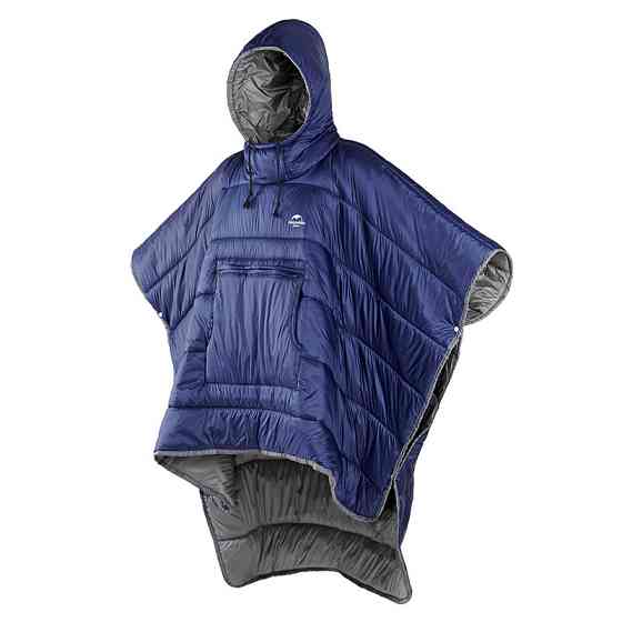 Спальний мішок-пончо Naturehike NH18D010-P, Hollow cotton, морозний синій Київ