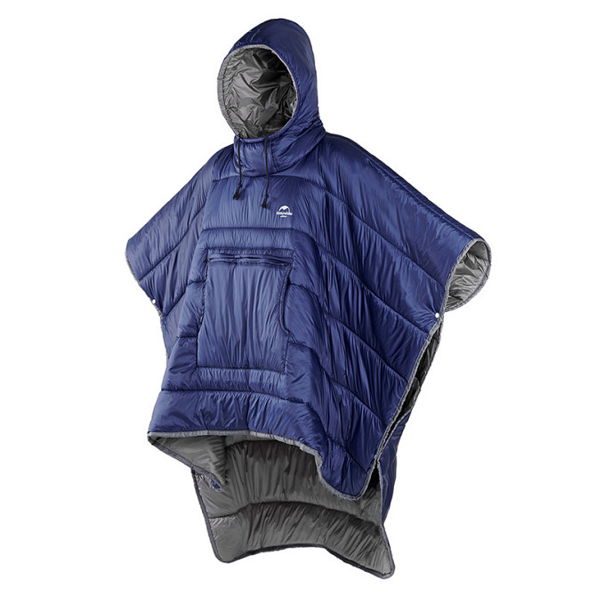 Спальний мішок-пончо Naturehike NH18D010-P, Hollow cotton, морозний синій Київ - фото 1
