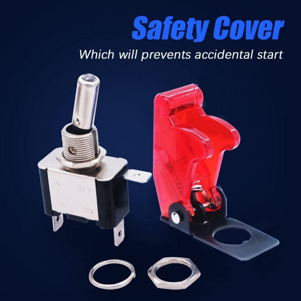 Червоний тумблер 12В з LED підсвіткою для авто та техніки Київ - фото 8