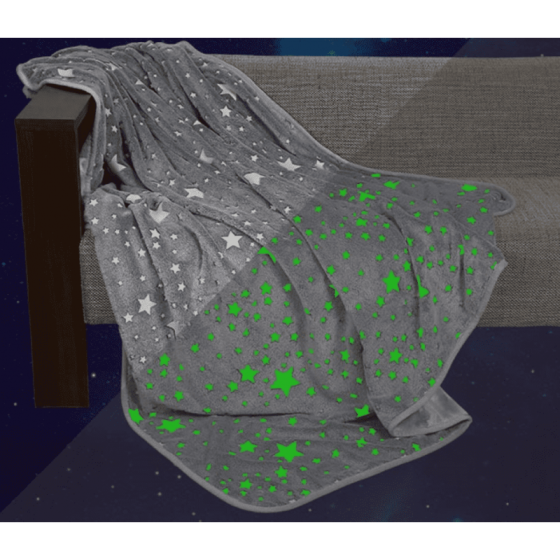 Плед-покрывало Magic Blanket светящееся в темноте (150х100см, микрофибра, звезды) без упаковки Киев