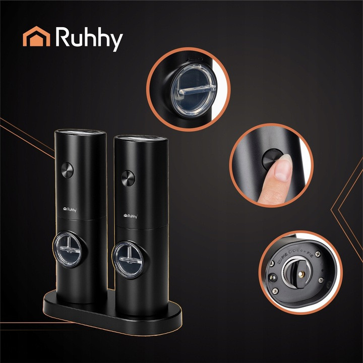 Електричний млин для перцю і солі 140 мл з підсвічуванням Ruhhy (25558) Нововолинськ - фото 5