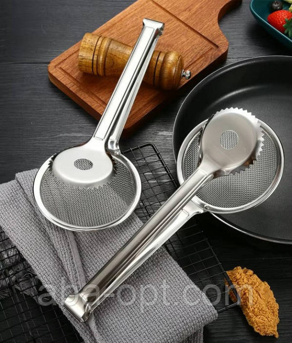 Щипці із сіткою-шумовкою для фритюру L 30 см Нео ( шт ) Одеса - фото 1