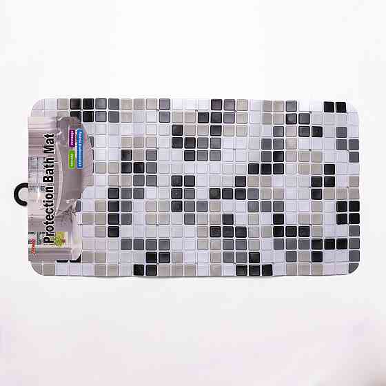 Антискользящий коврик на присосках для ванны и душа 65×35 (см) силиконовый Серый HP-42-47G Киев