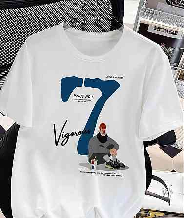 Футболка мужская с принтом  48 Белая 2664092973 Днепр