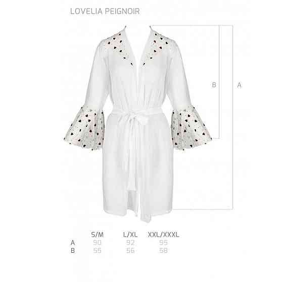 Повітряний пеньюар Passion LOVELIA PEIGNOIR L/XL, white Sex Aura Київ