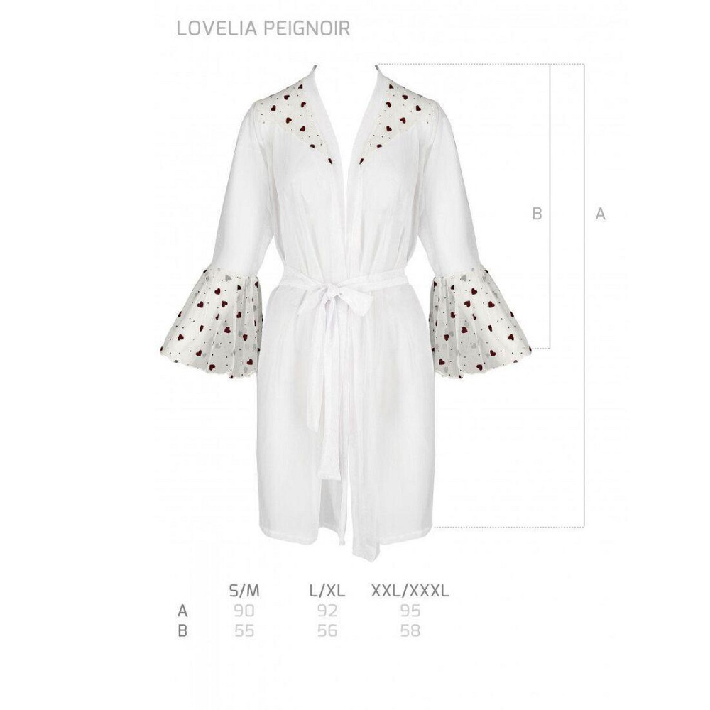 Воздушный пеньюар Passion LOVELIA PEIGNOIR L/XL, white Sex Aura Киев - изображение 6