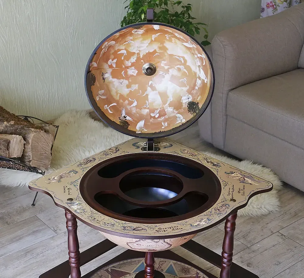 Глобус бар кутовий Зодіак кремовий сфера 42 см Гранд Презент mastersem Київ - фото 4