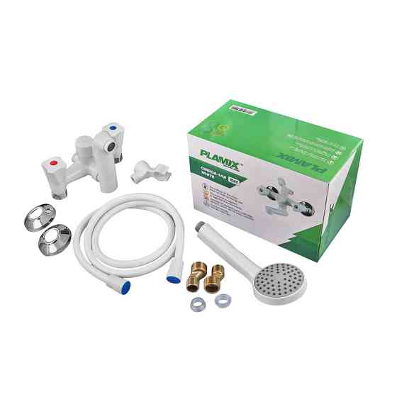 Змішувач для ванни PLAMIX OMEGA-142 EURO SET WHITE    ( MX9699 ) 28430 Харків