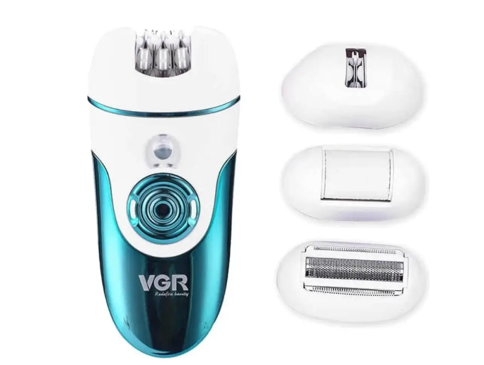 Акумуляторний Епілятор VGR V-700 4в1, 3 голівки для гоління, час роботи 50 хвилин (7998) Одеса - фото 7