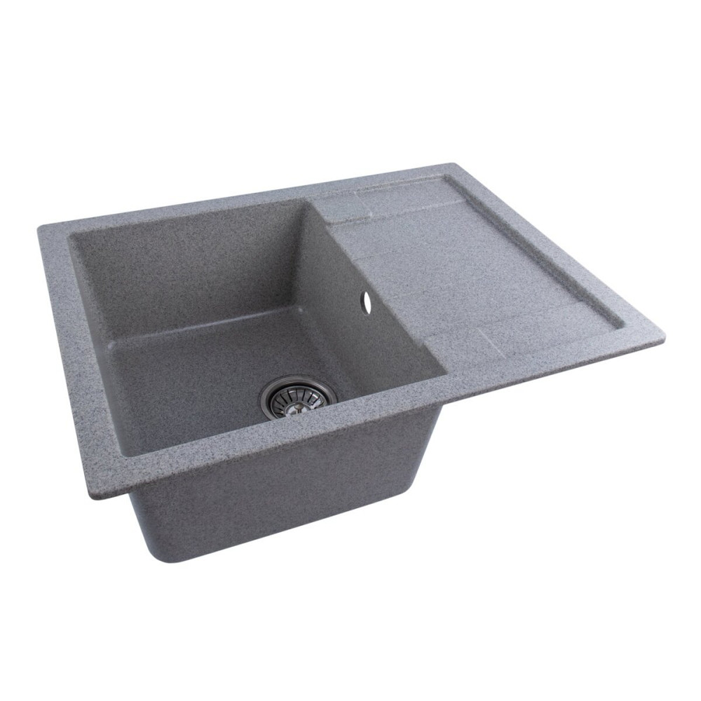 VALESO Гранітна мийка для кухні VALESO INTENSO 6550 матова Сіра Коломия - фото 9