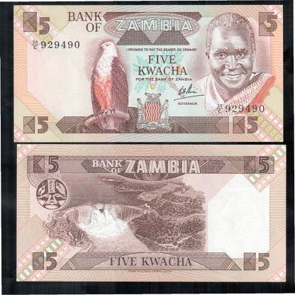Замбия / Zambia 5 Kwacha (1986-88) Pick 25d UNC Полтава - изображение 1