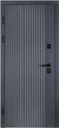 Дверь входная Наши Двери РУБЕЖ Монако ПВХ Антрицит 960х2040 мм Киев
