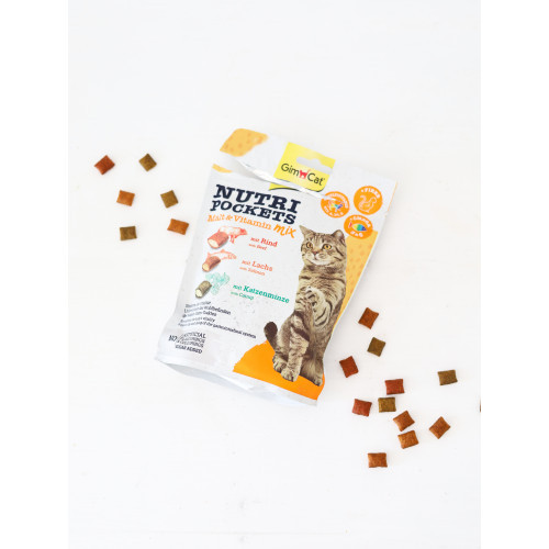 Витаменное лакомство GimCat Nutri Pockets для кошек для укрепления иммунитета мультивитамин микс 150 г Киев - изображение 7