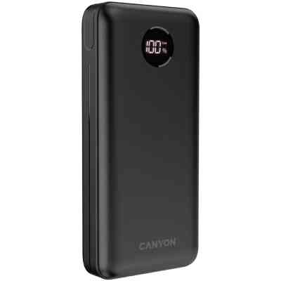Батарея универсальная Canyon PB-2002 20000mAh, PD/20W, QC/3.0/22.5W, Black (CNE-CPB2002B) Винница